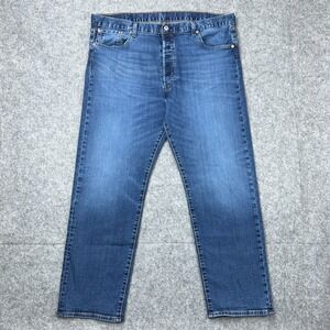 Levi's 501 Jeans Men 40x30 Blue Straight Leg Regular Button Fly Stretch Denim